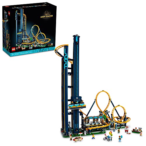 レゴ LEGO Icons Loop Coaster Set 10303, Model Building Kit for Adults, Amusement Park Funfair Track with Passenger Train, Great Gift Ideaレゴ