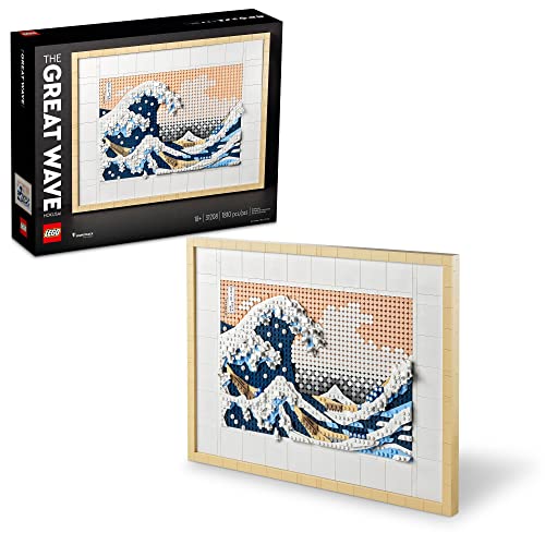 レゴ LEGO Art Hokusai The Great Wave 31208, 3D Japanese Wall Art Craft Kit, Framed Ocean Canvas, Creative Activity Hobbies for Adults, DIY Home, Office Decorレゴ