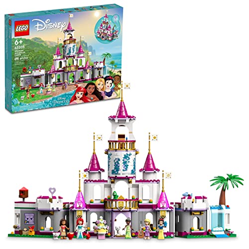 レゴ LEGO Disney Princess Ultimate Adventure Castle Building Toy 43205, Kids Can Build a Toy Disney Castle, Disney Gift Idea for Boys Girls with 5 Disney Princess Mini-Dolls, Ariel, Rapunzel and Snow Whiteレゴ