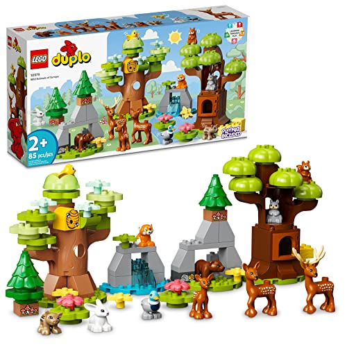 レゴ LEGO DUPLO Wild Animals of Europe 10979, Preschool Learning Toys for Toddlers 2 Plus Years Old with Deer, Bear, Fox Forest Animal Figuresレゴ