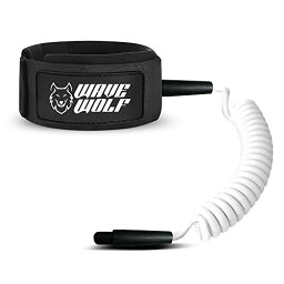 サーフィン リーシュコード マリンスポーツ WAVEWOLF Alpha Bite Swift Release Wrist Surf Leash for Bodyboard - 3ft Ultra-Strong Coiled Surfboard Leash with Adjustable Comfy Strap Suitable for All Wrist Sizesサーフィン リーシュコード マリンスポーツ