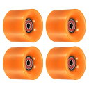 ウィール タイヤ スケボー スケートボード 海外モデル PATIKIL 60mm Longboard Wheels with Bearings ABEC-9, 4 Pack Street Wheels for Skateboards Cruiser Wheel Replacement 80A, Orange Redウィール タイヤ スケボー スケートボード 海外モデル