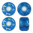 ウィール タイヤ スケボー スケートボード 海外モデル Printed Skateboard Wheels Soft Gel 97A Clear Blue 52...