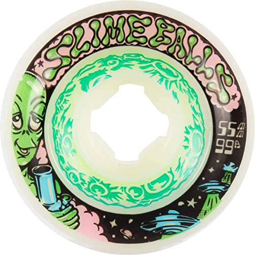   ܡ ȥܡ ǥ Slime Balls Skateboard Wheels 55mm Saucers 99A White  ܡ ȥܡ ǥ