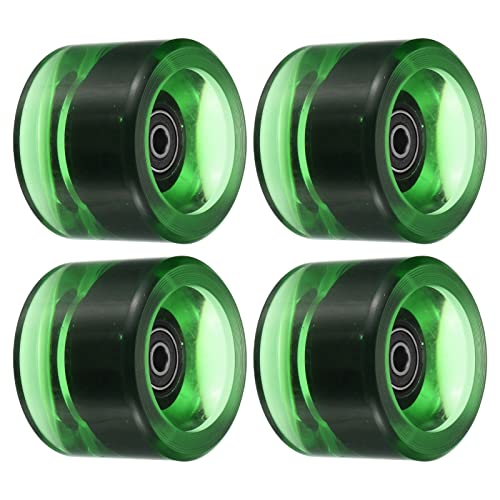   ܡ ȥܡ ǥ PATIKIL 70mm 78A Longboard Wheels with Black ABEC-9 Bearings, 4 Pack Soft Cruiser Wheels Street Wheels for Skateboards Skateboard Wheel PU, Clear Gr  ܡ ȥܡ ǥ