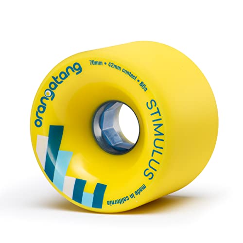   ܡ ȥܡ ǥ Orangatang Stimulus 70 mm 86a Freeride Longboard Skateboard Wheels (Yellow, Set of 4)  ܡ ȥܡ ǥ