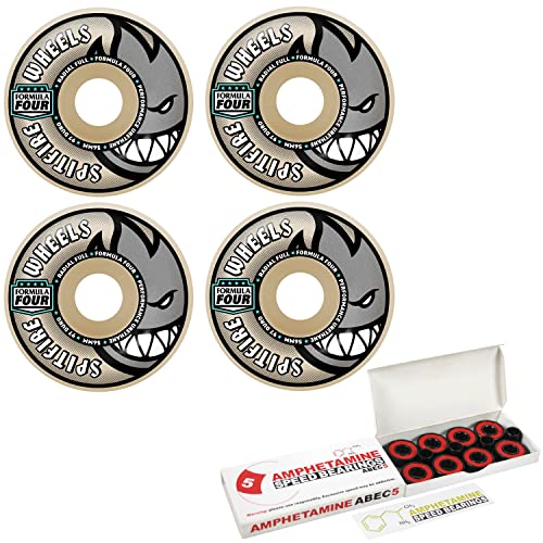   ܡ ȥܡ ǥ Spitfire Skateboard Wheels 58mm F4 97A Radial Full Natural with ABEC 5 Bearings  ܡ ȥܡ ǥ