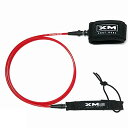サーフィン リーシュコード マリンスポーツ XM SURF MORE Premium Surfboard Leash, 6ft, Made in USA, Ultra Comp Cord Thickness (0.200in Thick), Key Pocket, Unbreakable Swivels, Detachable Railsaver, Red Leash, Blaサーフィン リーシュコード マリンスポーツ