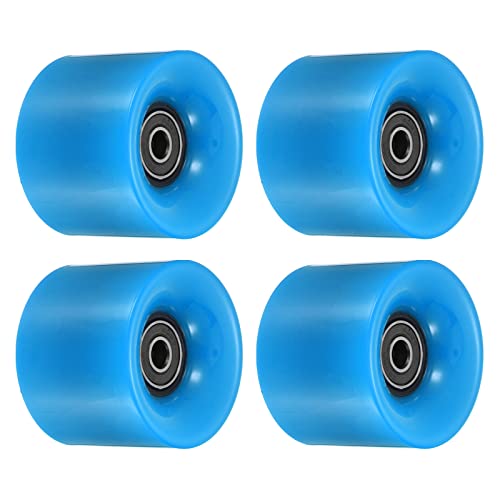   ܡ ȥܡ ǥ PATIKIL 60mm Longboard Wheels with Bearings ABEC-9, 4 Pack Street Wheels for Skateboards Cruiser Wheel Replacement 80A, Black Blue  ܡ ȥܡ ǥ