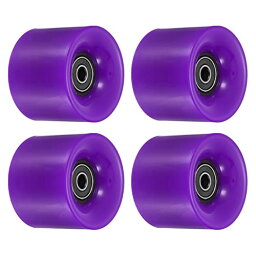 ウィール タイヤ スケボー スケートボード 海外モデル PATIKIL 60mm Longboard Wheels with Bearings ABEC-9, 4 Pack Street Wheels for Skateboards Cruiser Wheel Replacement 80A, Purple Blackウィール タイヤ スケボー スケートボード 海外モデル