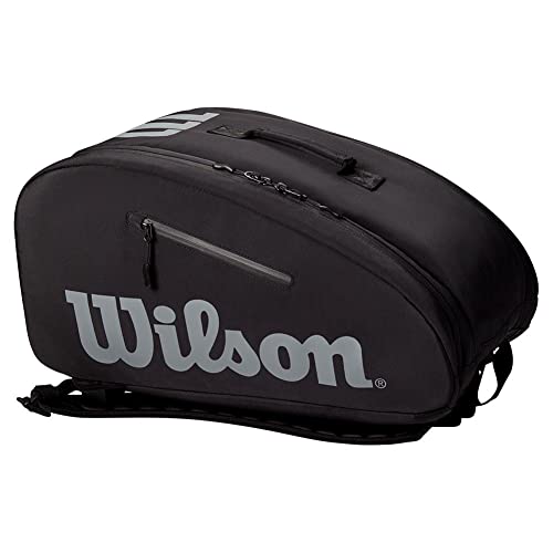 ƥ˥ Хå 饱åȥХå Хåѥå WILSON Super Tour Paddlepak - Black, Holds up to 3 Paddlesƥ˥ Хå 饱åȥХå Хåѥå