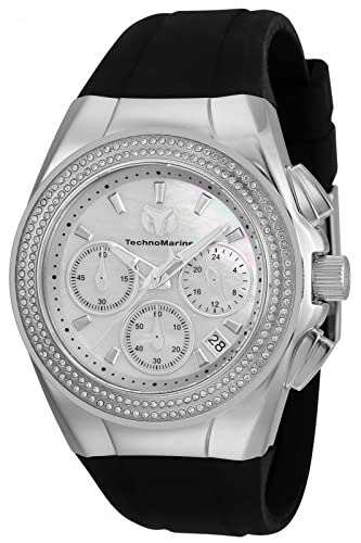 テクノマリーン 腕時計 テクノマリーン レディース Technomarine Cruise Diva Pave Chronograph White Dial Watch TM-120039腕時計 テクノマリーン レディース