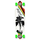 ロングスケートボード スケボー 海外モデル 直輸入 Punked Palm City Rasta Longboard Complete Skateboard -...