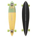 OXP[g{[h XP{[ COf A Playshion 42 Inch Pintail Longboard Skateboard Complete | Long Board Cruiser for Beginners | Longboards for Carving, Cruising and Commuting, LeavesOXP[g{[h XP{[ COf A