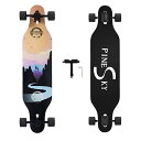 ロングスケートボード スケボー 海外モデル 直輸入 PINESKY 41 Inch Longboard Skateboard 8 Ply Natural Map...