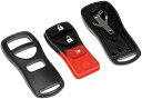 自動車パーツ 海外社外品 修理部品 Dorman 13633 Keyless Remote Case Compatible with Select Nissan Models, Black自動車パーツ 海外社外品 修理部品
