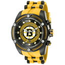 rv CBN^ CrN^ Y Invicta NHL Retro 52Mm Quartz Glass Fiber Dial Silicone Strap Watch Boston Bruins Men'srv CBN^ CrN^ Y