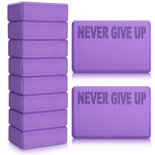 ヨガブロック フィットネス Outus 10 Pack Motivational Yoga Blocks, Inspirational Non-slip High Density Eva Foam Supportive for Yoga Pilates Stretching Meditation Yoga Prop Accessories for Yoga Beginners Fitness Workout(Purpleヨガブロック フィットネス