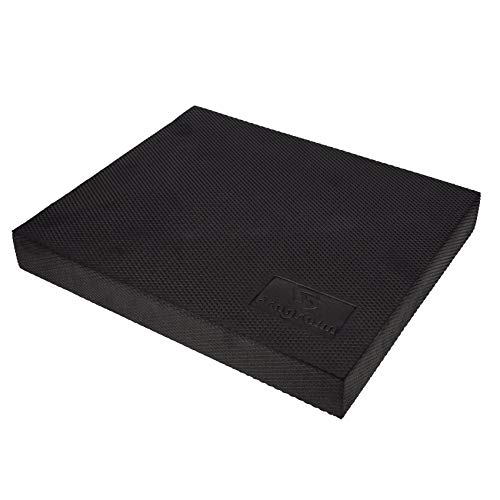 ヨガブロック フィットネス Balance Pad, Non-Slip Foam Mat & Ankles Knee Pad Cushion for Physical Therapy, Rehabilitation, Core Balance and Strength Stability Training, Yoga & Fitness, 15.7 x 13 x 2 Inch (Black)ヨガブロック フィットネス