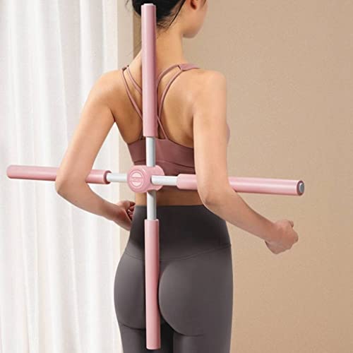 ヨガブロック フィットネス Perfecton Stretching Stix Movement - Standing Posture Corrector Fitness and Yoga Training Sticks Body Shape Mobility Exercise Trainer Flexibility Sticks, Pink, 32-Inchヨガブロック フィットネス