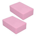 ヨガブロック フィットネス Pink Yoga Block, Foam 2 Pack Foam Travel Yoga Pilates Blocks Stabi...