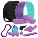 ヨガブロック フィットネス THYWD Yoga Wheel 12 in 1 Set with Back Cracker Roller for Pain Rel...
