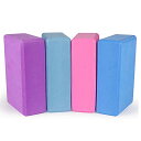 KubN tBbglX Yoga Blocks 9''x6''x3'', 4 Pack High Density Yoga Brick Foam Blocks to Improve Strength, Flexibility and Balance, Light Weight and Non-Slip Surface for Yoga, Pilates and MeditationKubN tBbglX