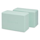 ヨガブロック フィットネス Gaiam Yoga Block (2 Pack) - Supportive Latex-Free EVA Foam Soft Non-Slip Surface for Yoga, Pilates, Meditation, Lagoon (2-Pack)ヨガブロック フィットネス