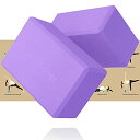 ヨガブロック フィットネス Trideer Yoga Blocks 2 Pack Purpleヨガブロック フィットネス