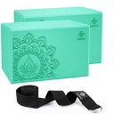 ヨガブロック フィットネス Overmont Yoga Block 2 Pack Supportive Latex-Free EVA Foam Soft Non...