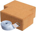 ヨガブロック フィットネス Volcano Cork Yoga Block&Yoga Strap-Natural Cork from Europe, 9