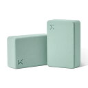 ヨガブロック フィットネス Yoga Blocks, EVA Foam, Pale Green (Set of 2)ヨガブロック フィットネス