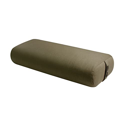 襬 եåȥͥ Hugger Mugger Standard Yoga Bolster - Olive - Firm Core with a Soft Surface, Rectangular Shape, Restorative Yoga, Handmade in The USA襬 եåȥͥ