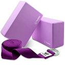ヨガブロック フィットネス Tumaz Yoga Blocks 2 Pack with Strap Set, High Density/Lightweight ...