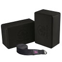 ヨガブロック フィットネス Yoga Blocks and Strap Set 2 Pack Yoga Blocks Light Weight High Density Foam 4 x 6 x 9 Inches and 8 Foot Thick Cotton Yoga Strap for Beginners and Advanced Yogis Supports All Poses (Black)ヨガブロック フィットネス