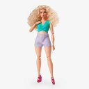 バービー バービー人形 Barbie Looks Doll with Curly Blonde Hair Dressed in Ruched Crop Top Satiny Lavender Shorts, Posable Made to Move Bodyバービー バービー人形