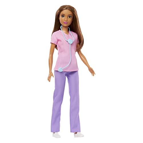 バービー バービー人形 Barbie Professional Doctor Fashion Doll with Pink Top Purple Pants, White Shoes Stethoscope Accessoryバービー バービー人形