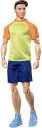 バービー バービー人形 Barbie Looks Ken Doll with Brown Hair Dressed in Orange and Yellow Tee with Blue Shorts, Posable Made to Move Bodyバービー バービー人形