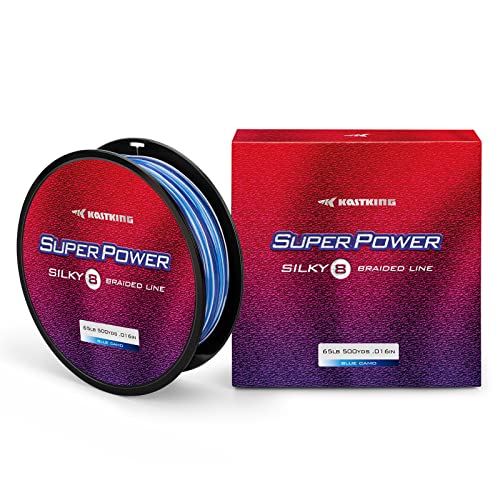 リール キャストキング 釣り道具 フィッシング 海外直輸入 KastKing Superpower Silky8 Braided Fishing Line, Blue Camo, 8 Strand, 50LB, 150Ydsリール キャストキング 釣り道具 フィッシング 海外直輸入