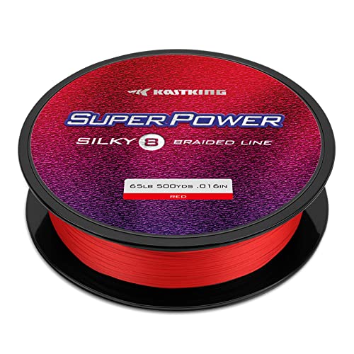 リール キャストキング 釣り道具 フィッシング 海外直輸入 KastKing Superpower Silky8 Braided Fishing Line, Red, 8 Strand, 10LB, 500Ydsリール キャストキング 釣り道具 フィッシング 海外直輸入