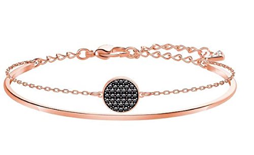 スワロフスキー アメリカ アクセサリー ブランド かわいい Swarovski Ginger Bangle, Gray, Rose Gold ..