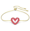 スワロフスキー アクセサリー 海外モデル SWAROVSKI Una Heart Bracelet withRed Crystals, Gold-Tone Platedスワロフスキー アクセサリー 海外モデル