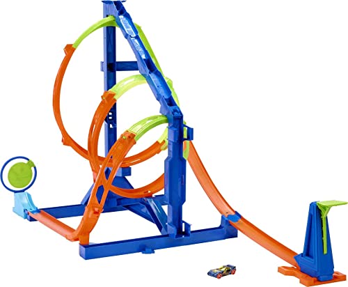 ホットウィール マテル ミニカー ホットウイール Hot Wheels Toy Car Track Set Corkscrew Twist Kit with 1:64 Scale Car, 2 Ways to Play, Connects to Other Tracks Multicolorホットウィール マテル ミニカー ホットウイール