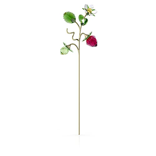 商品情報 商品名スワロフスキー クリスタル 置物 オーナメント SWAROVSKI Swarovski Strawberry Stalk, Red and Green Crystal with Champagne Gold Tone Pla...