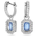 スワロフスキー アクセサリー 海外モデル Swarovski Millenia Earrings, Octagon cut Swarovski Zirconia, Blue, Rhodium Finishスワロフスキー アクセサリー 海外モデル