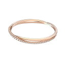 スワロフスキー アクセサリー 海外モデル SWAROVSKI Twist Rows Bangle Bracelet with Clear Crystals on a Rhodium Plated Setting, Size Oneスワロフスキー アクセサリー 海外モデル