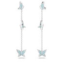 スワロフスキー アクセサリー 海外モデル Swarovski Lilia Butterfly Necklace, Earrings, and Bracelet Crystal Jewelry Collection, Blue Crystals in a Rhodium Tone Finished Settingスワロフスキー アクセサリー 海外モデル