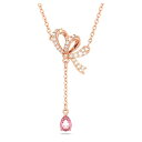 スワロフスキー アメリカ アクセサリー ブランド かわいい SWAROVSKI Volta Y Pendant Necklace, Bow-Inspired Pendant with a Pink Pear-Shaped Stone on a Rose-Gold Tone Finished Chain, Part of the Voltaスワロフスキー アメリカ アクセサリー ブランド かわいい