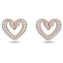 スワロフスキー アクセサリー 海外モデル Swarovski Una Stud Earrings, Heart, Small, White, Rose-gold tone platedスワロフスキー アクセサリー 海外モデル