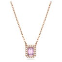 スワロフスキー アクセサリー 海外モデル SWAROVSKI womens Millenia necklace, Octagon cut, Purple, Rose gold-tone platedスワロフスキー アクセサリー 海外モデル